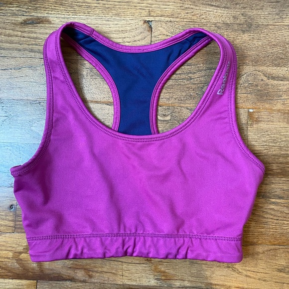 Reebok Pink Racerback Sports Bra - Picture 1 of 5